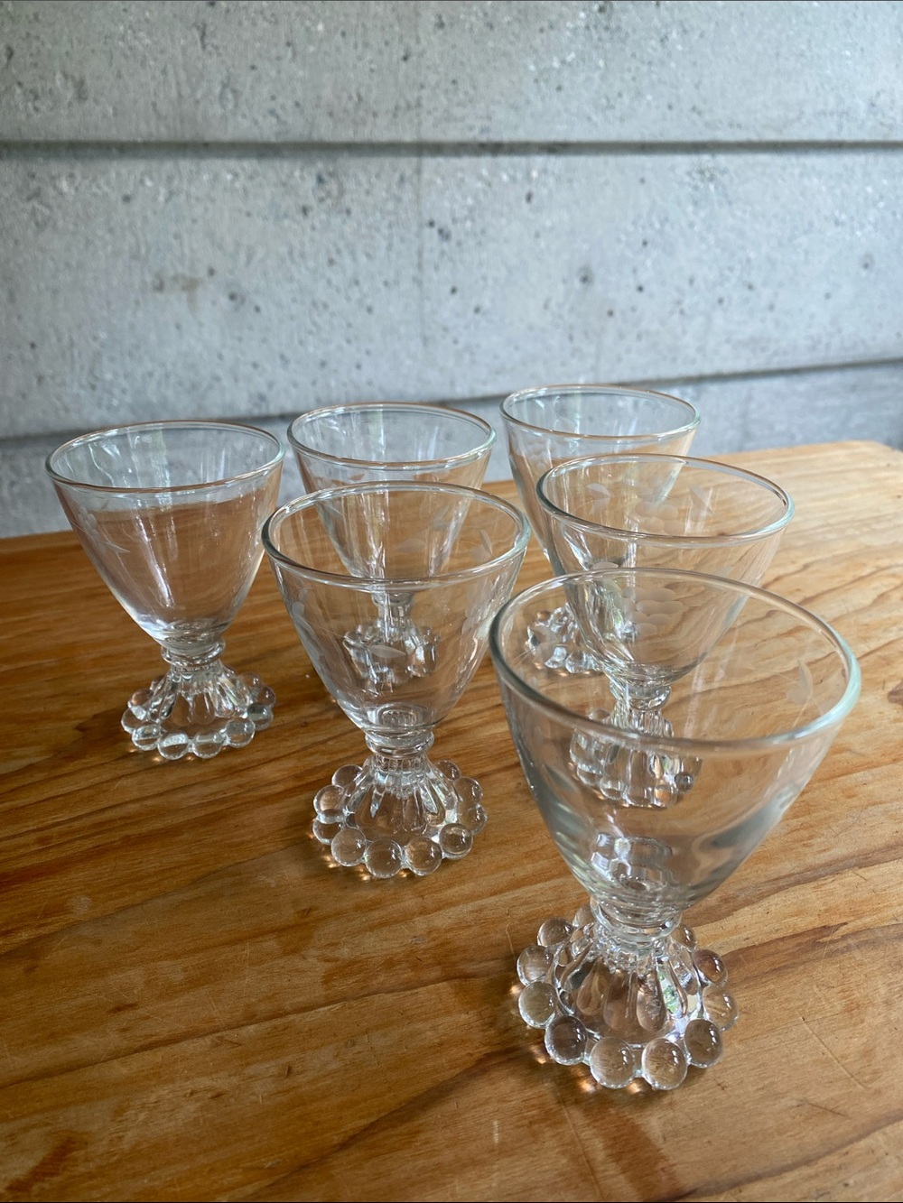 Vintage 1950s Anchor Hocking Boopie Berwick Glasses x 6